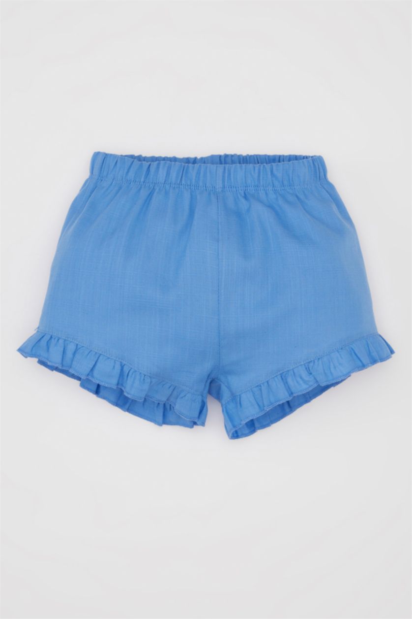 Baby Girl White Baby Girl Floral Poplin Blouse Shorts 2 Piece Set