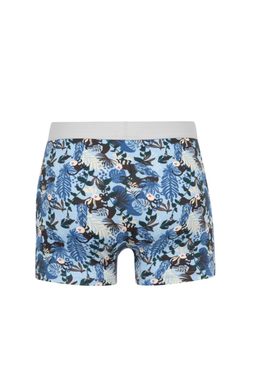 Erkek Lacivert Regular Fıt Hayvan Baskılı 3'lü Boxer