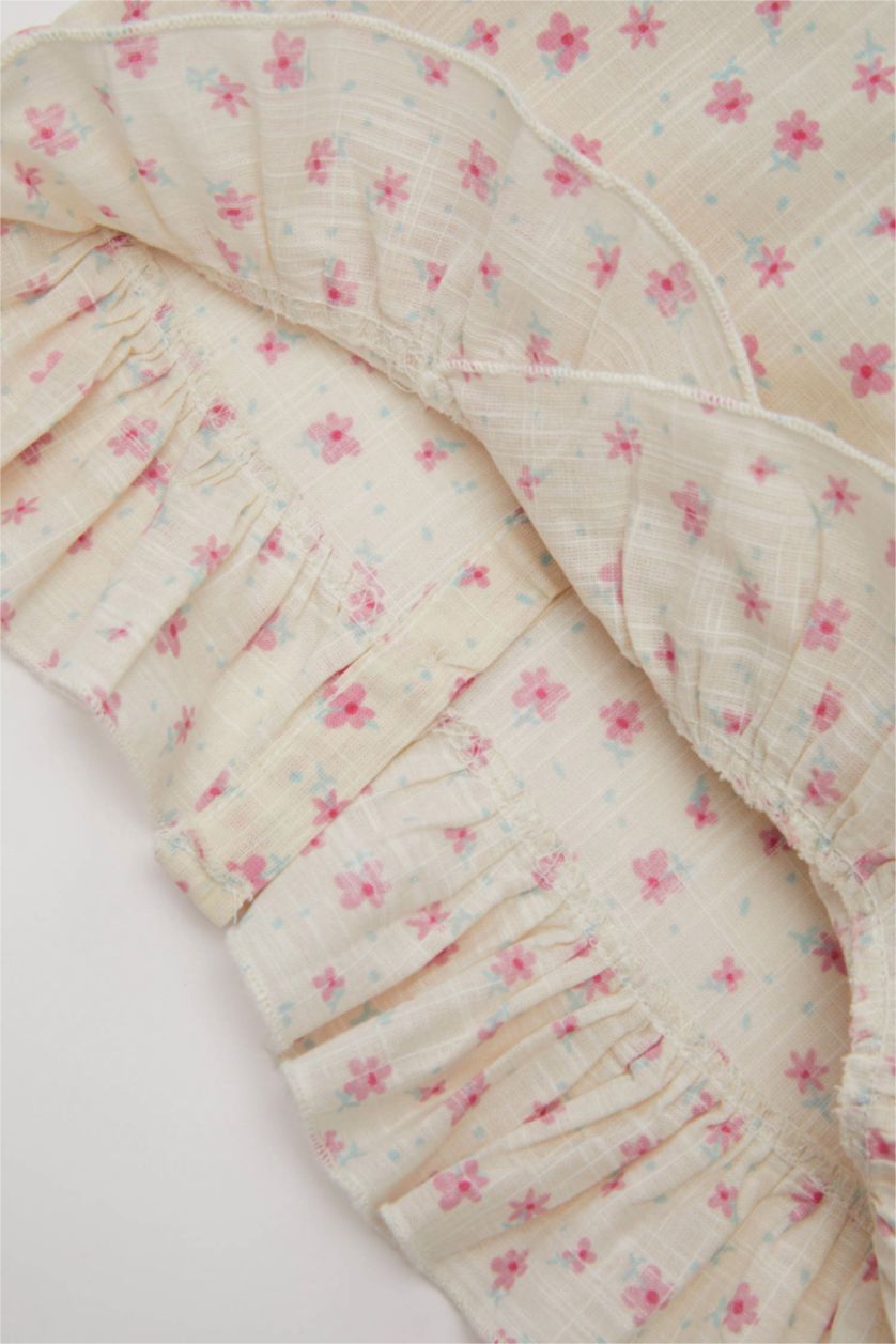 BABY GIRL Stone Baby Girl Floral Poplin Blouse Shorts 2 Piece Set