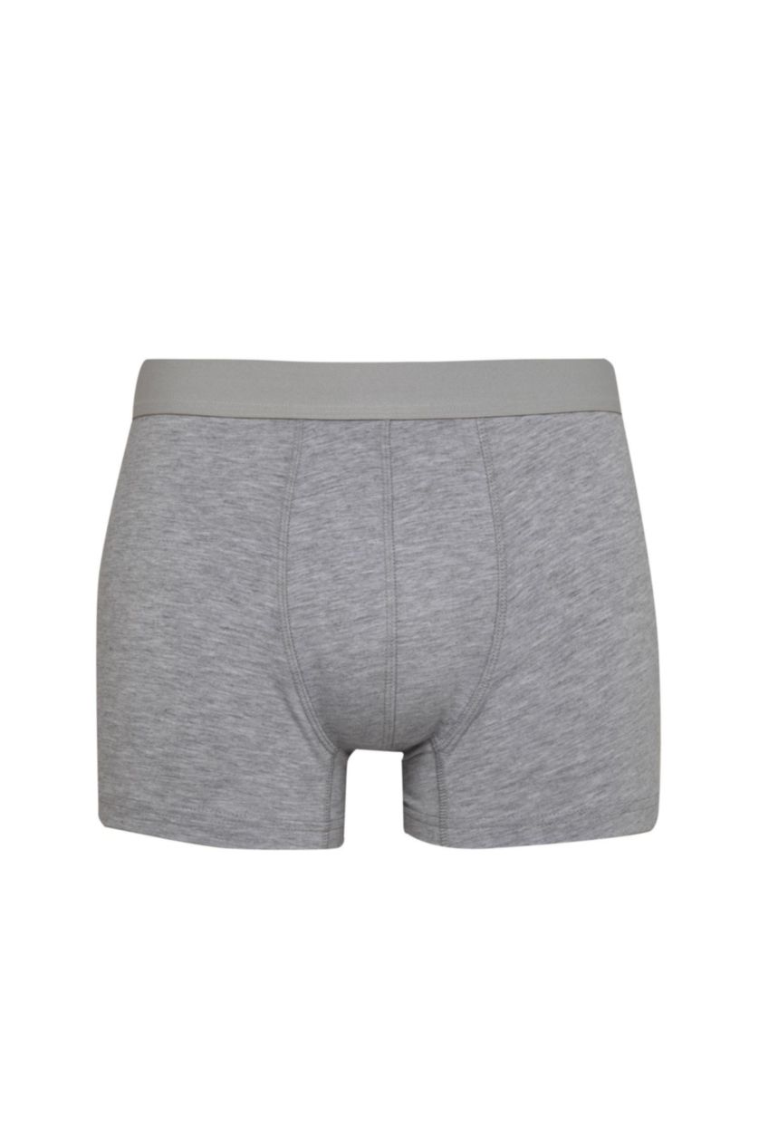 Erkek Gri Melanj Regular Fit 3'lü Boxer