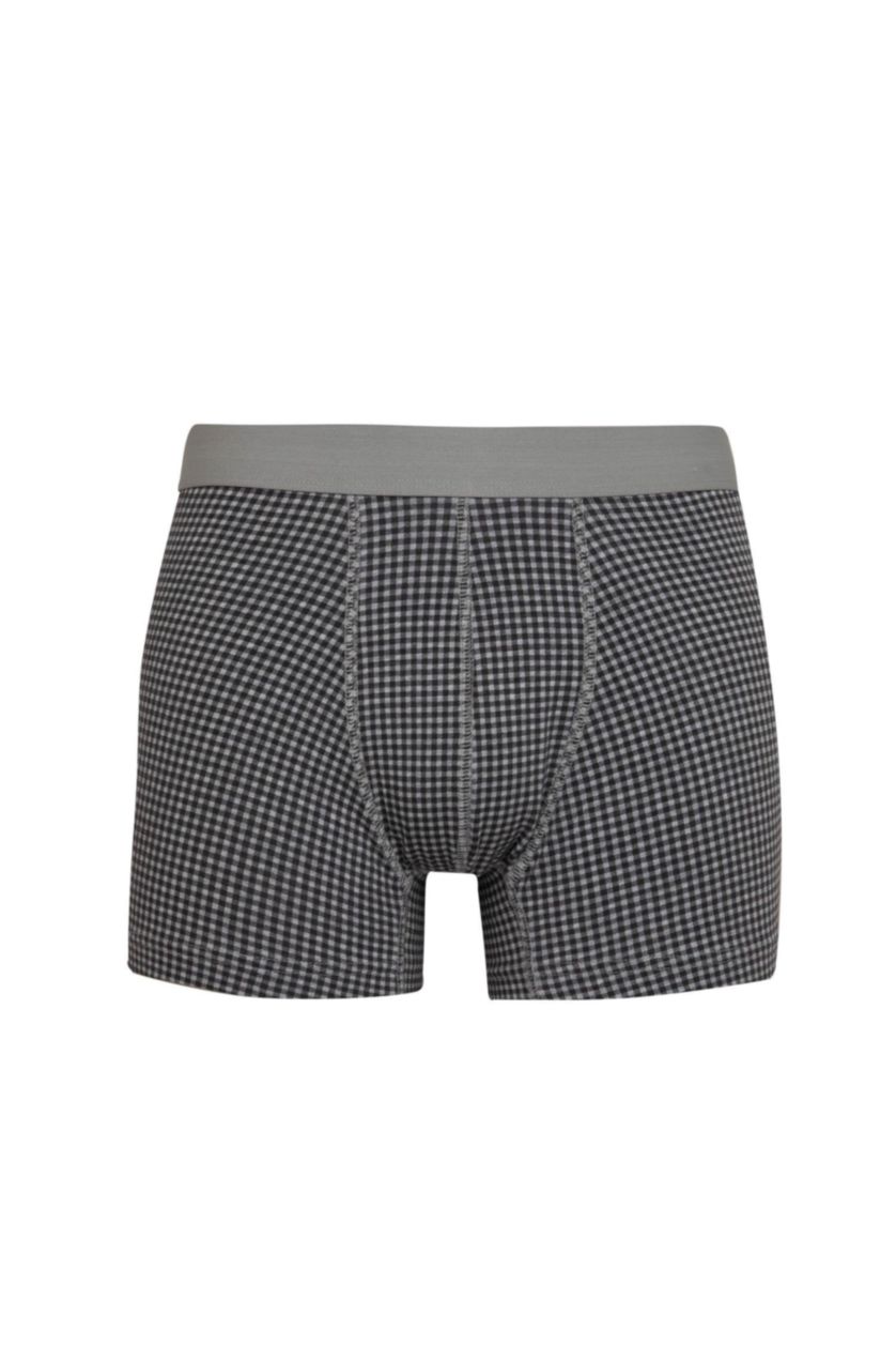 Erkek Gri Melanj Regular Fit 3'lü Boxer