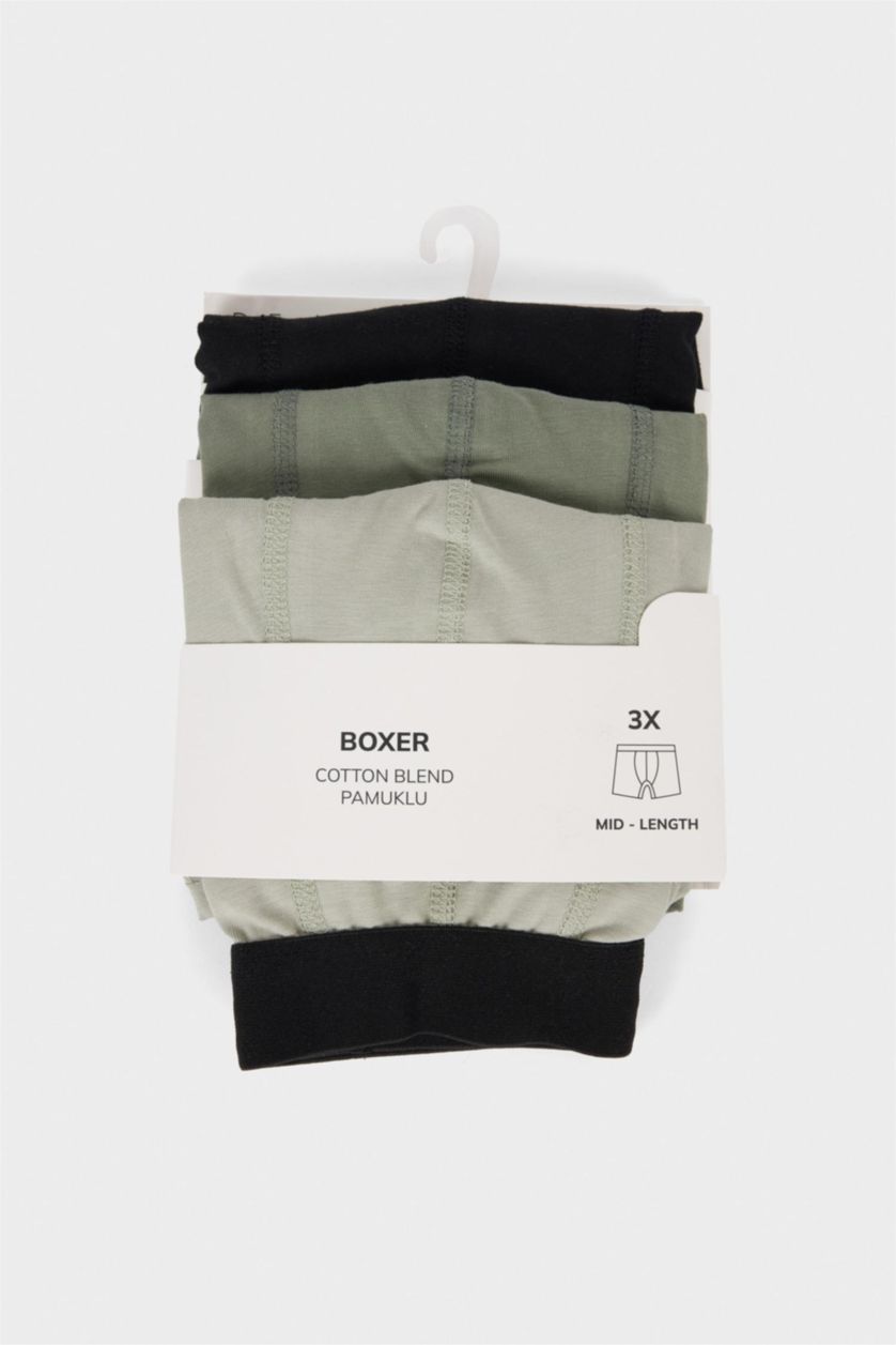 Erkek Siyah Regular Fıt 3'lü Boxer
