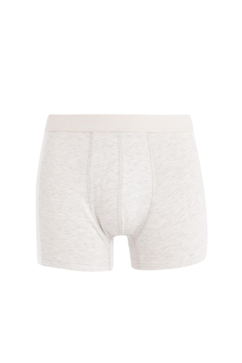 رجالي أبيض بوكسر قصة عادية أبيض سادة - 3 قطع