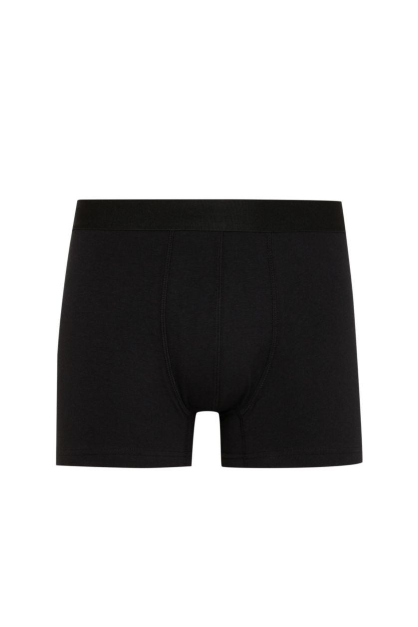 رجالي أسود بوكسر قصة عادية قطن إيلاستين - 3 قطع
