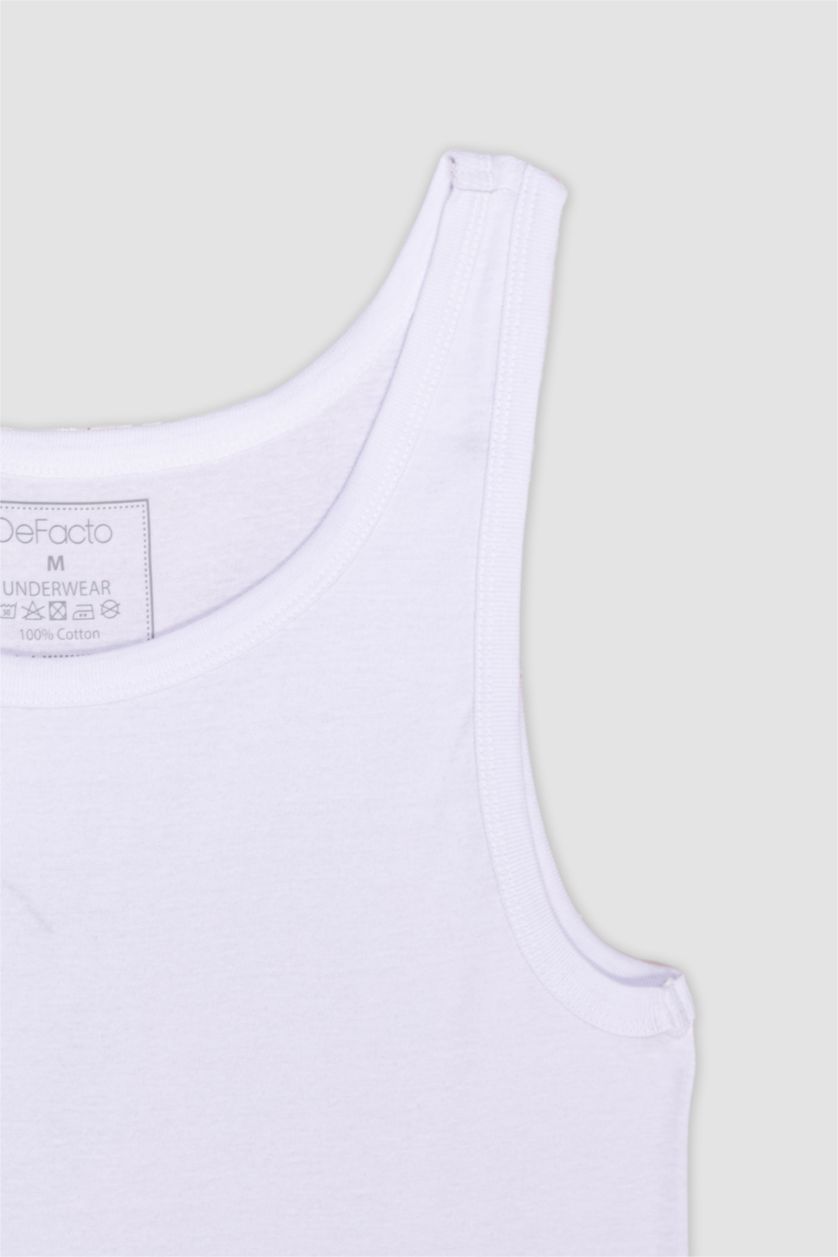 MAN White Slim Fit Camisole 2 Piece Undershirt