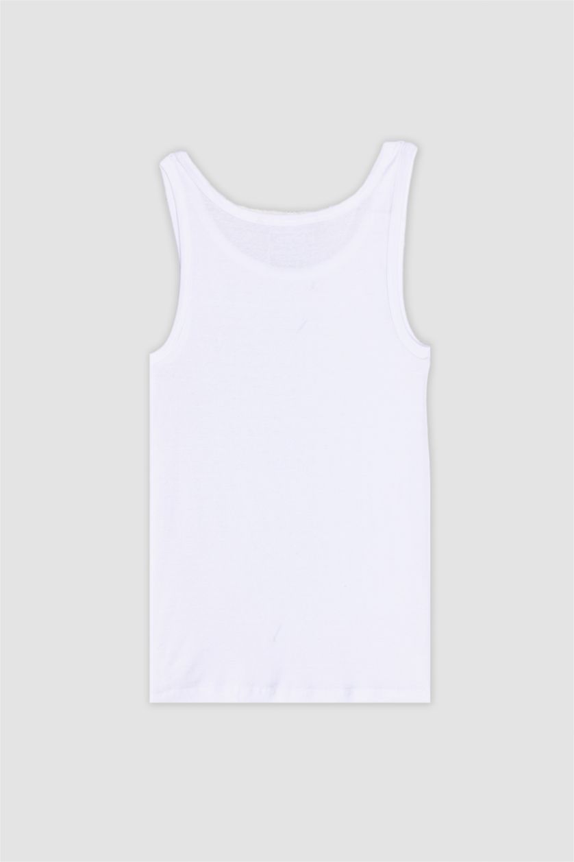 MAN White Slim Fit Camisole 2 Piece Undershirt