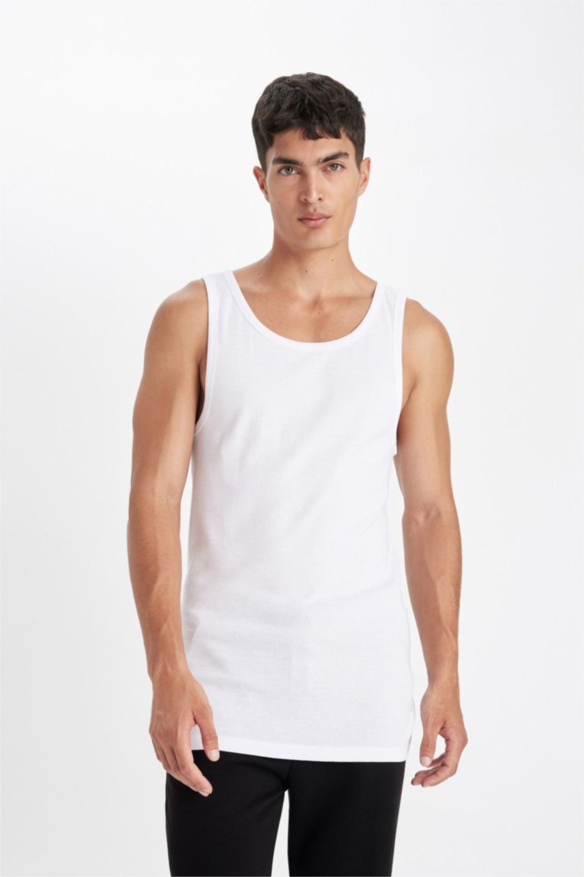 HOMME Blanc Ribana 30/1 Coupe slim raccourcie