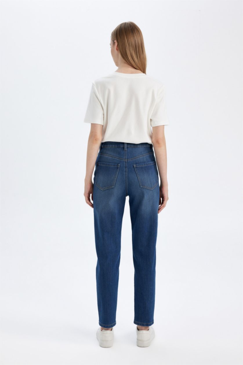 Әйелдерге қою көк Жайлы Аналар деним Шалбар