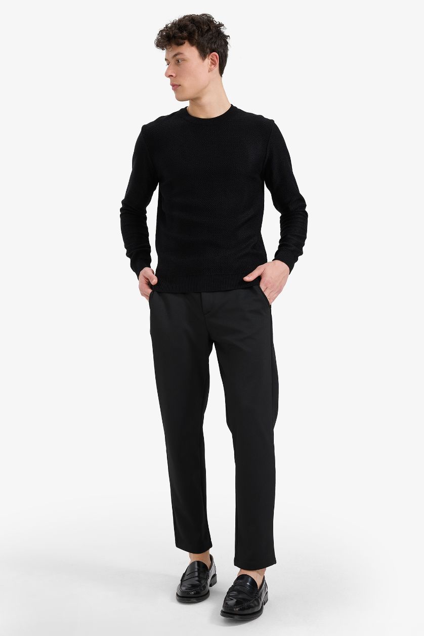 MAN Black Standard Fit Crew Neck Knitwear Pullover