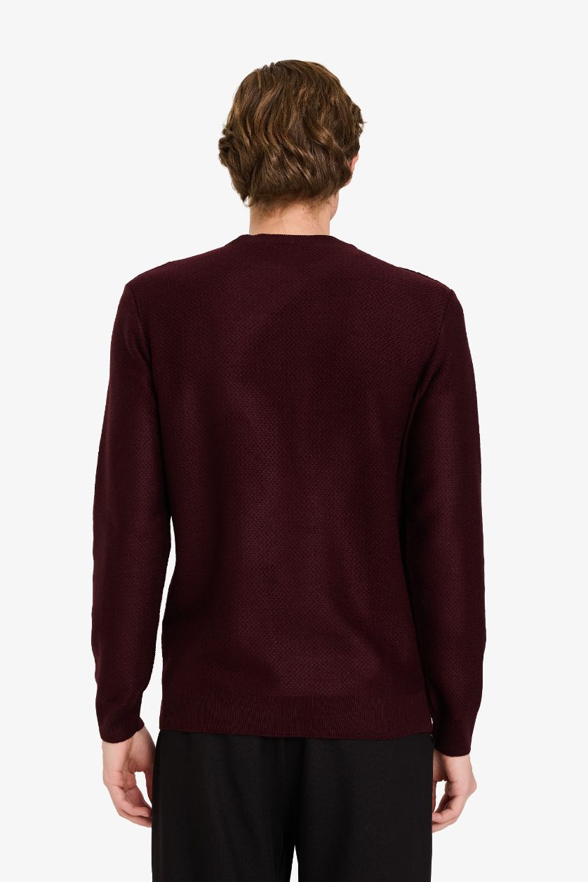 رجال خمري بلوز تريكو قصة عادية بياخة مستديرة