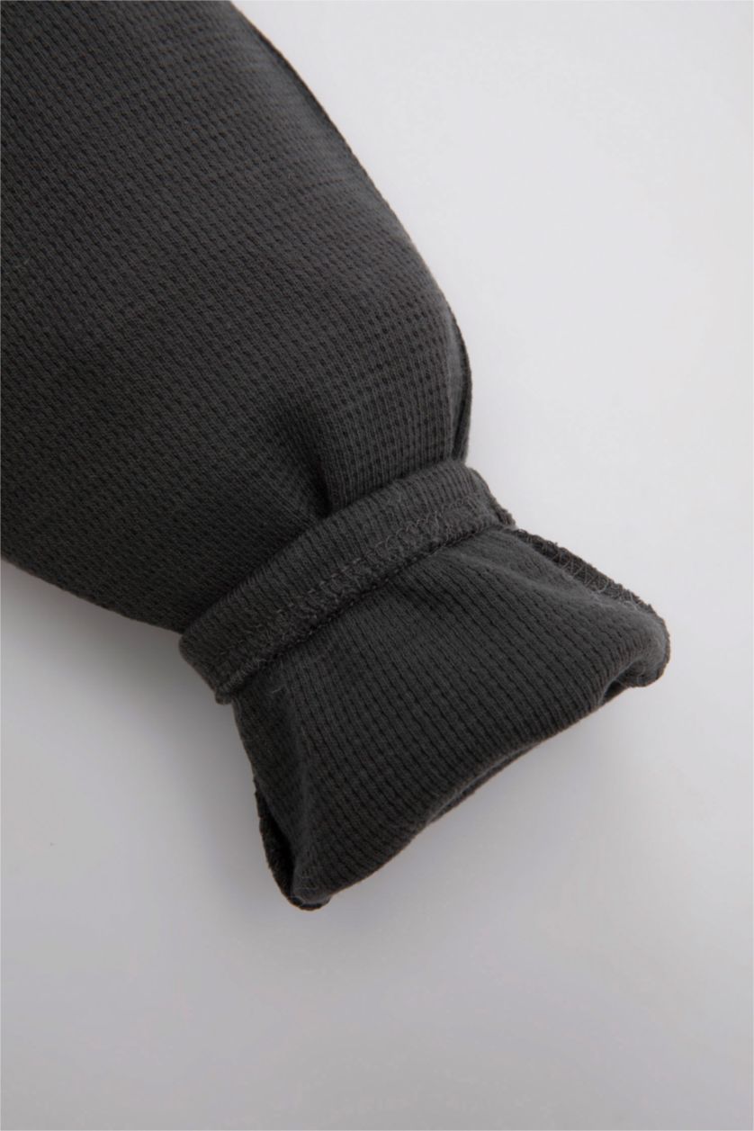 Baby Boy White Baby Boy Dog Printed T-Shirt Salopette 2 Piece Set