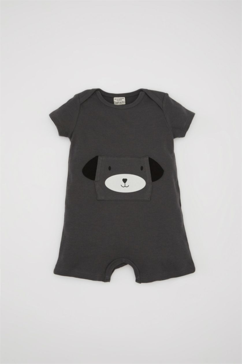BABY GIRL Grey جمبسوت وافل قصة عادية