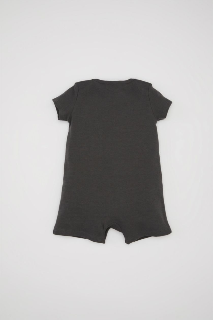 BABY GIRL Grey جمبسوت وافل قصة عادية