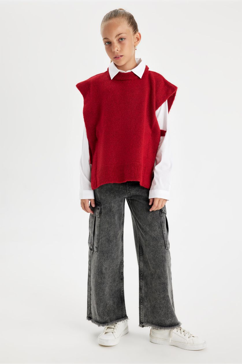 GIRLS & TEENS Red Girl Sweater Vest