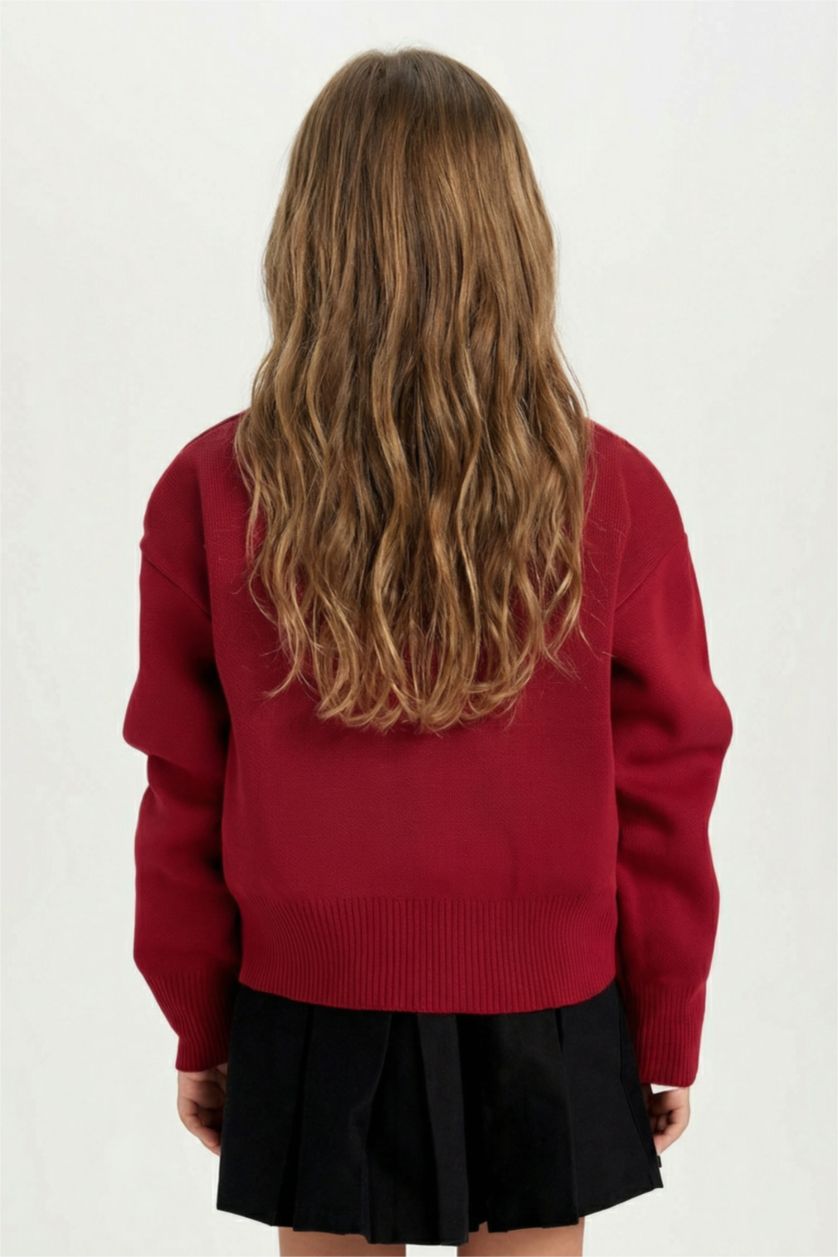 GIRLS & TEENS Red Girl Red Polo Neck Knitwear Pullover