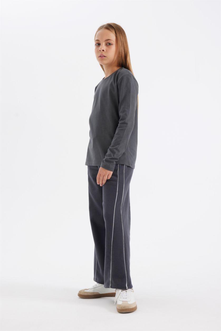 GIRLS & TEENS Anthracite Girl Wide Leg Trousers