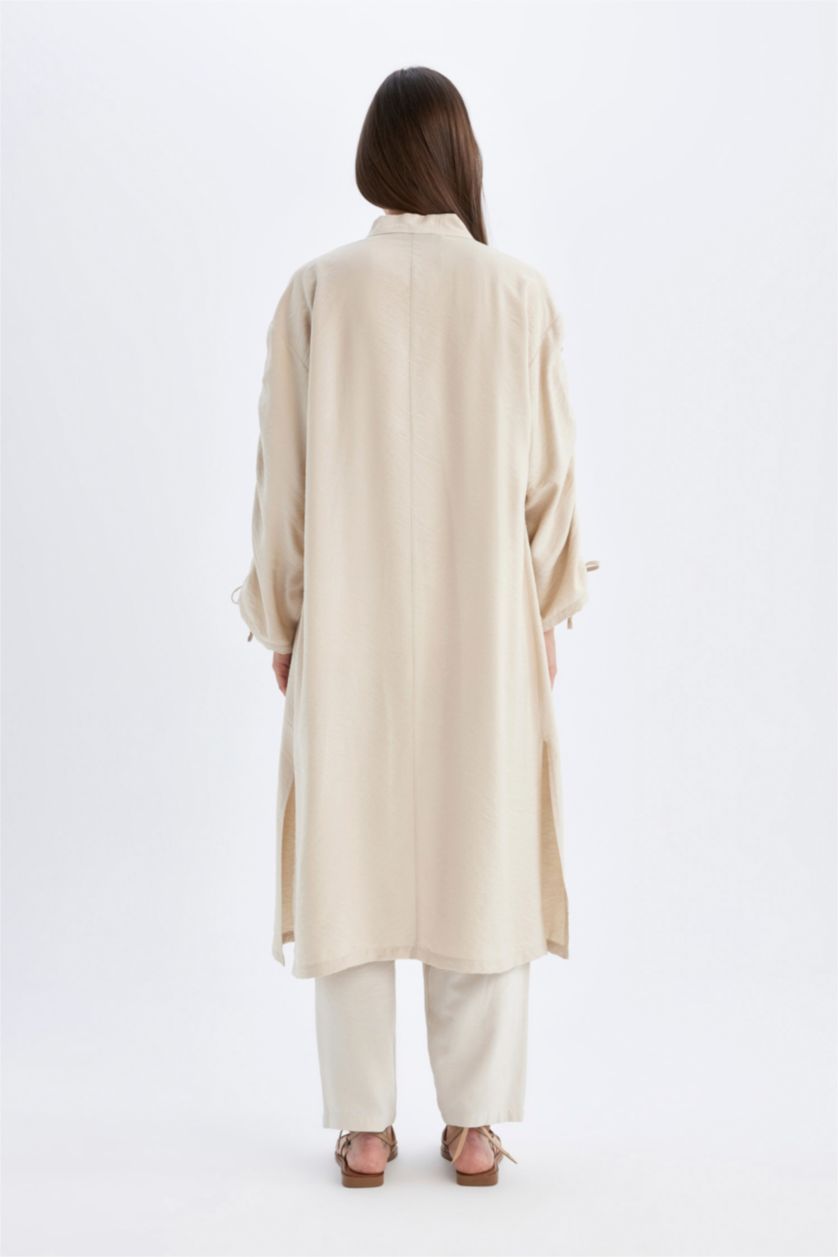 FEMME Beige Kimono Coupe Relax à Manches Longues Dégradé