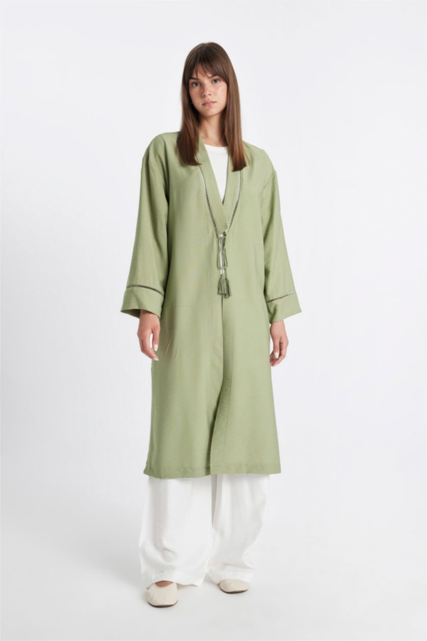 Woman Khaki Relax Fit Kimono