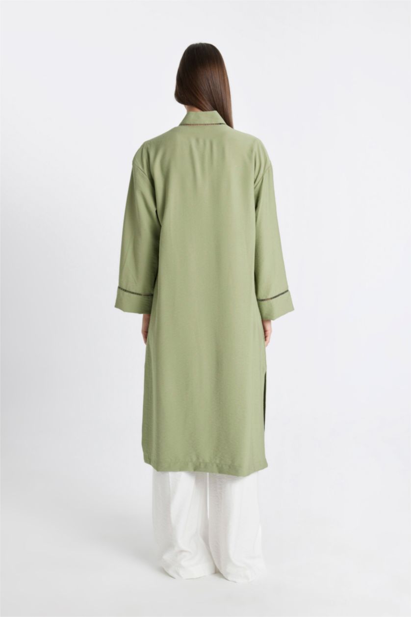 Woman Khaki Relax Fit Kimono