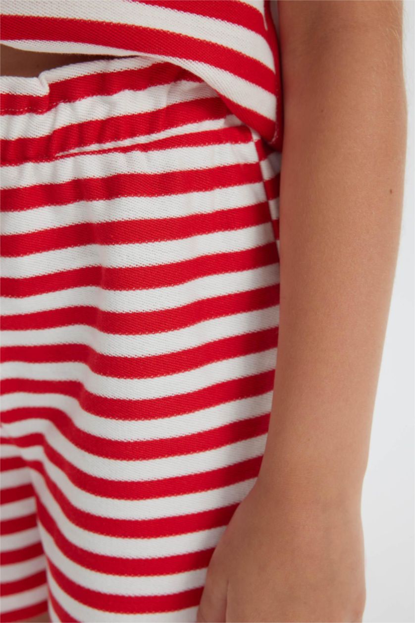 Kız Çocuk - Genç Kız Kırmızı Çizgili Şort Kız Çocuk