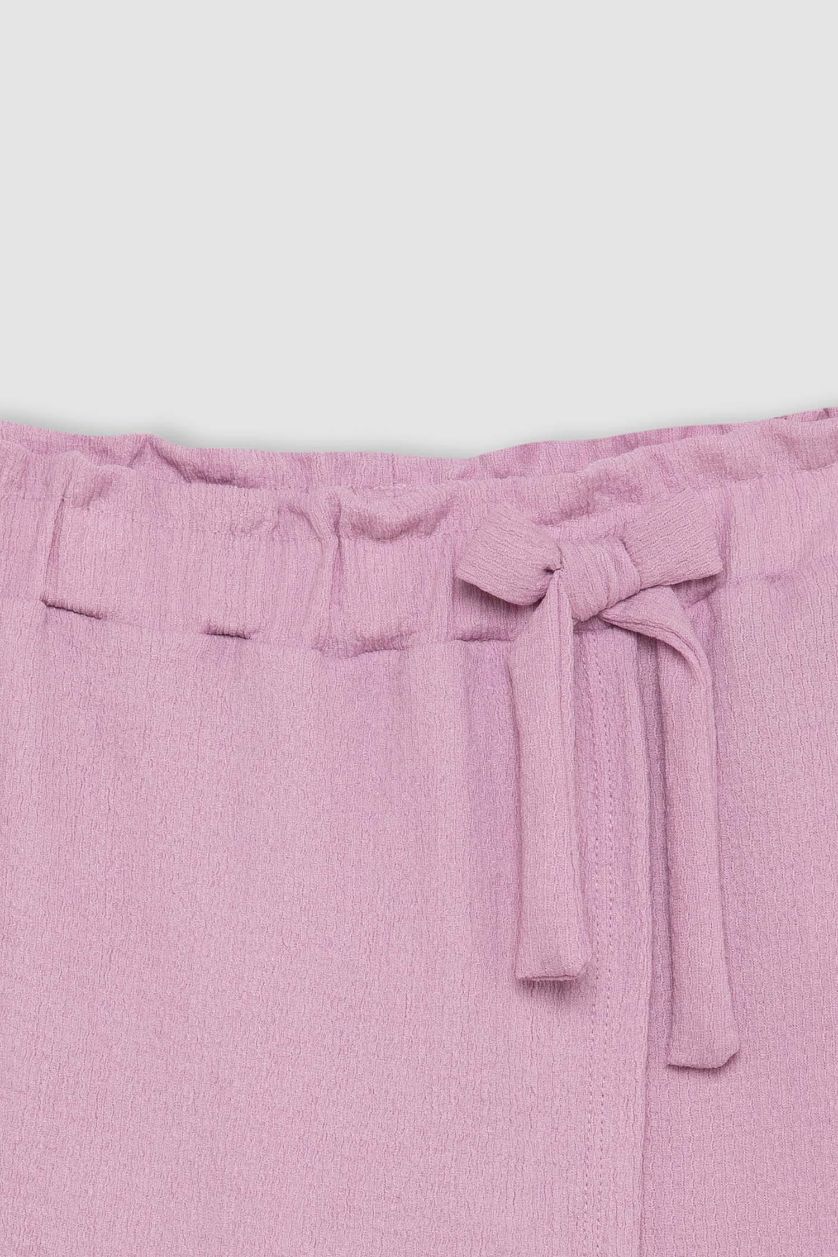 Kız Çocuk - Genç Kız Lila Bürümcük Şort Etek Kız Çocuk