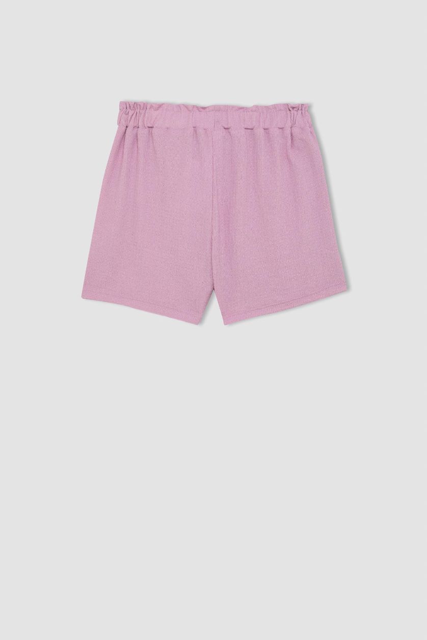 Kız Çocuk - Genç Kız Lila Bürümcük Şort Etek Kız Çocuk