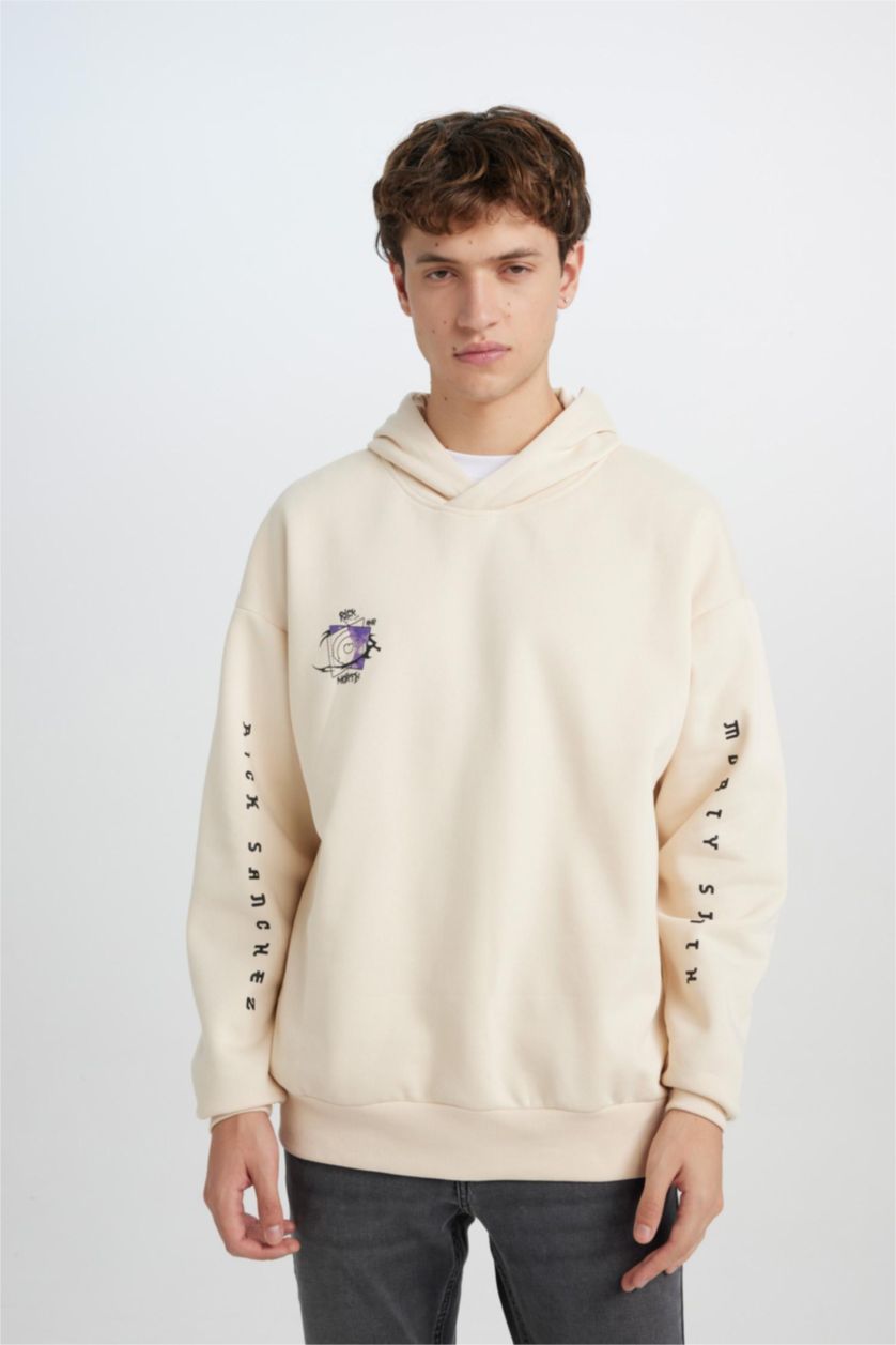 Erkek Kum Oversıze Kalın Sweatshirt Kumaşı Sweatshirt