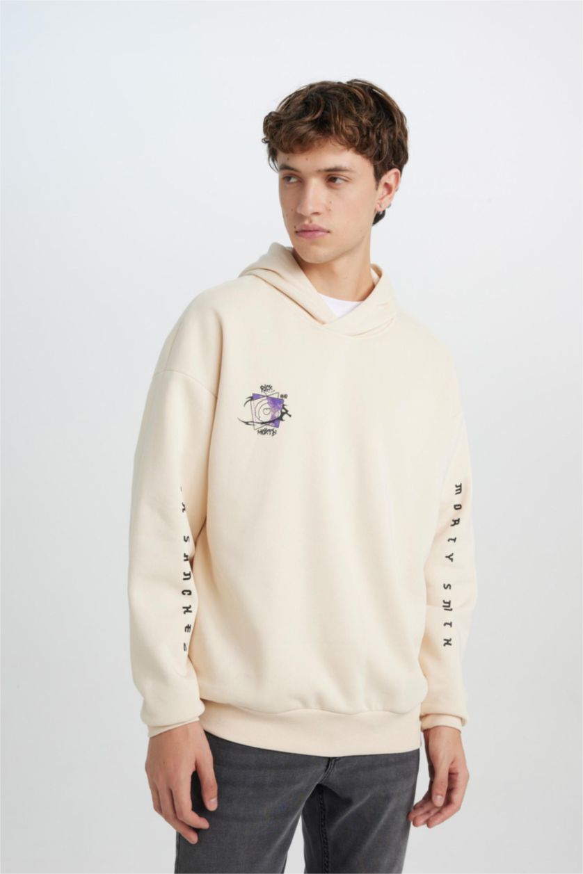 Erkek Kum Oversıze Kalın Sweatshirt Kumaşı Sweatshirt