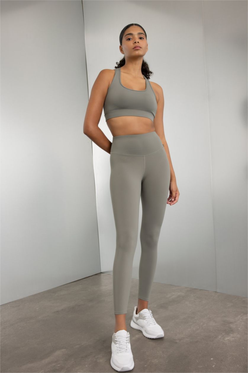 Женщины Хаки Спортивный бюстгальтер, DeFactoFit