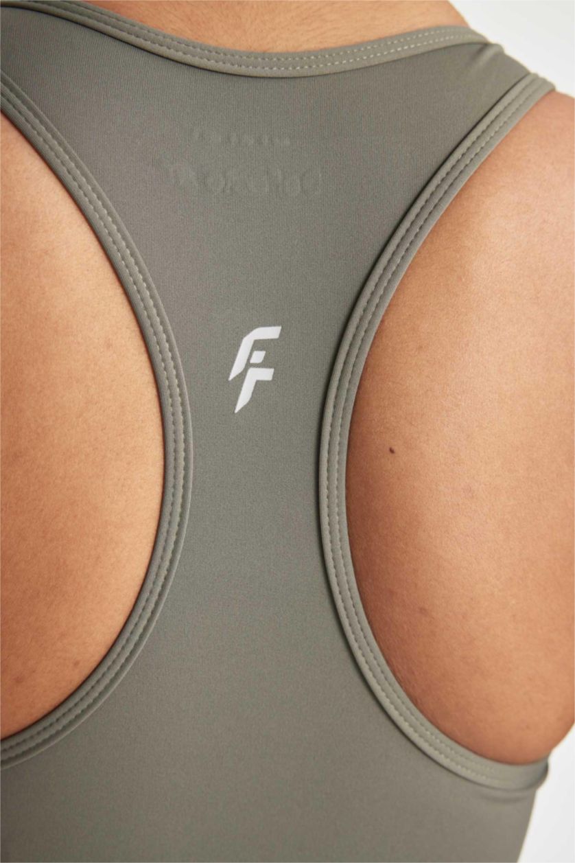 Женщины Хаки Спортивный бюстгальтер, DeFactoFit
