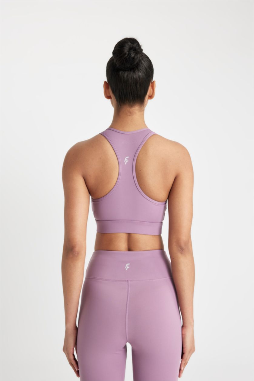 Kadın Mürdüm Bisiklet Yaka Sporcu Bra