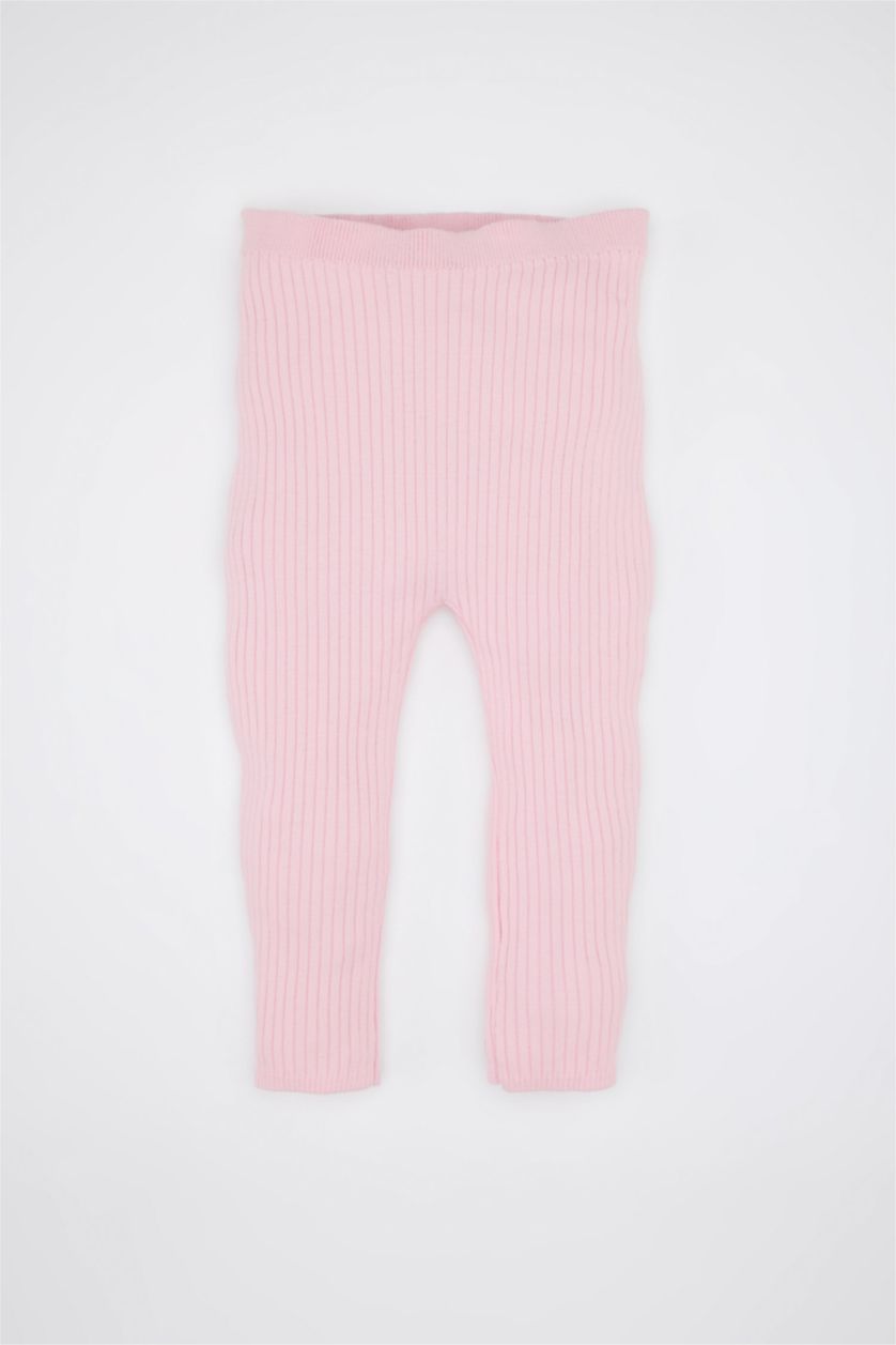 طفلة صغيرة زهري فاتح طقم برقبة مستديرة من قطعتين