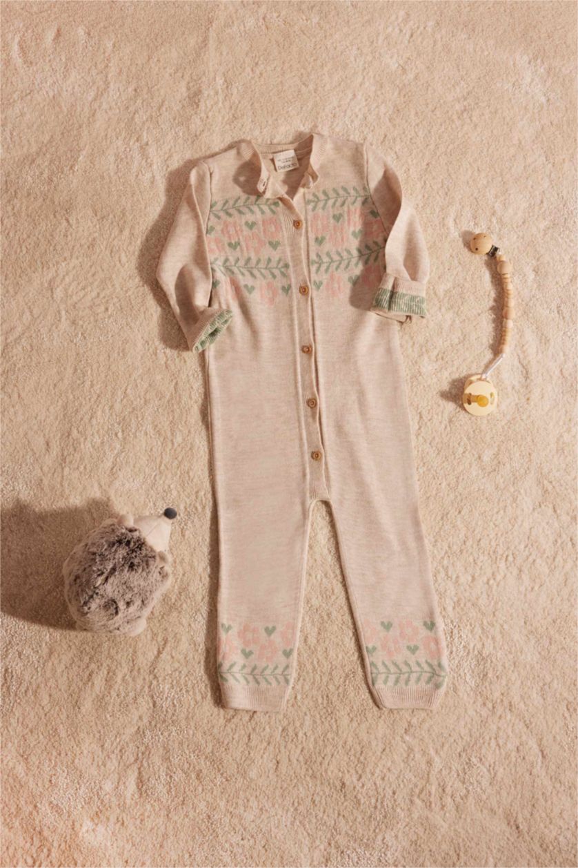 Baby Girl Stone Baby Girl Newborn Floral Jumpsuit