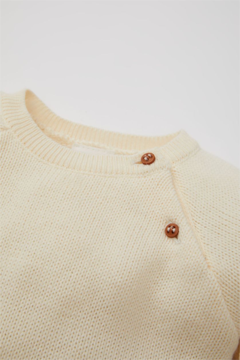 Kız Bebek Taş Kız Bebek Yılbaşı Temalı 2'li Triko Takım Uzun Kollu  Üst Beli Lastikli Alt