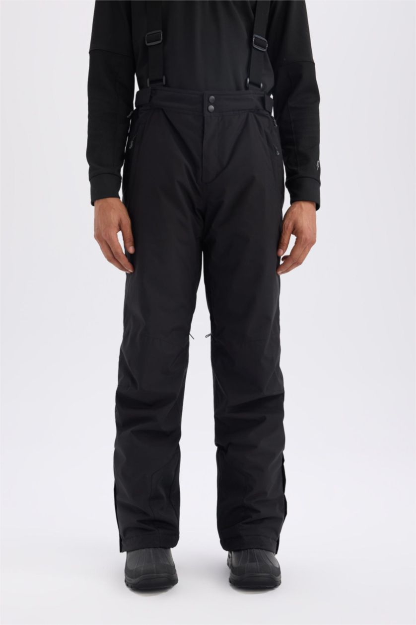 Erkek Siyah Regular Fıt Pantolon