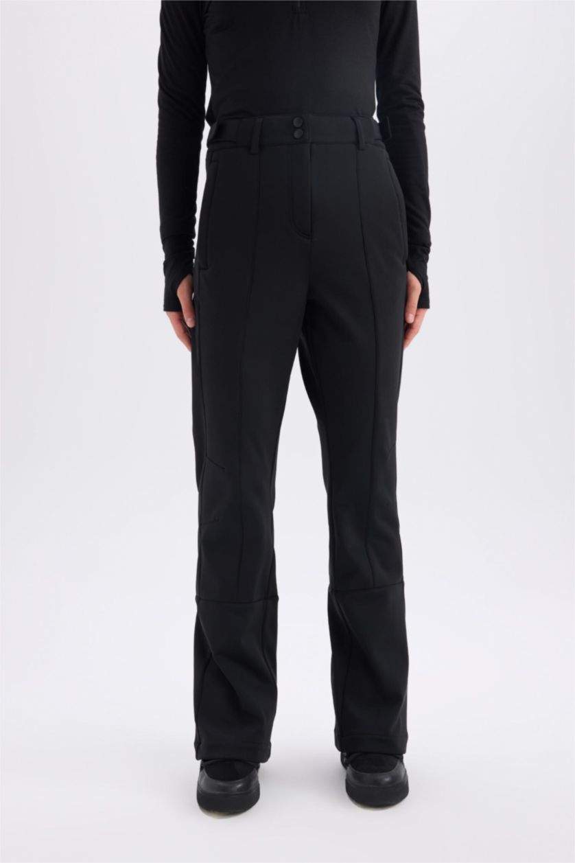 حريمي أسود بنطلون تزلج رياضي سوفتشيل قصة عادية من DeFactoFit