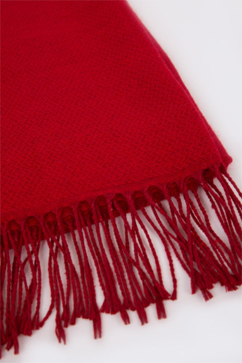 WOMAN Red طقم سكارف منسوج