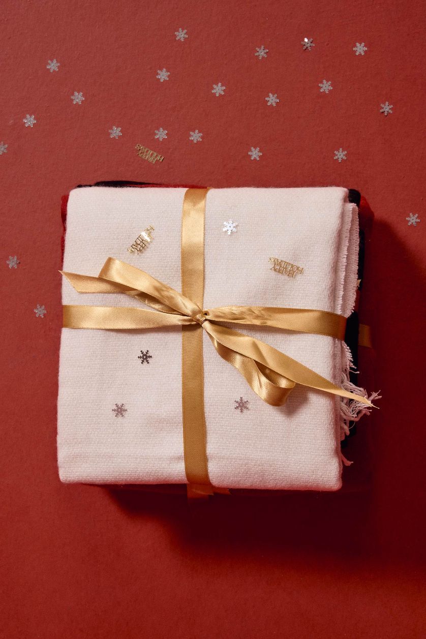 FEMME Blanc Écharpe tissée pour femme