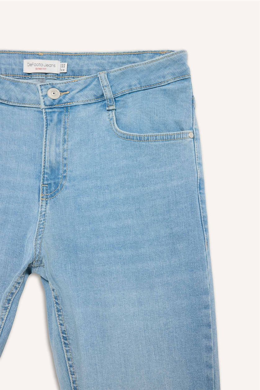 Man Light Blue Carlo Skinny Fit Regular Waist Jeans