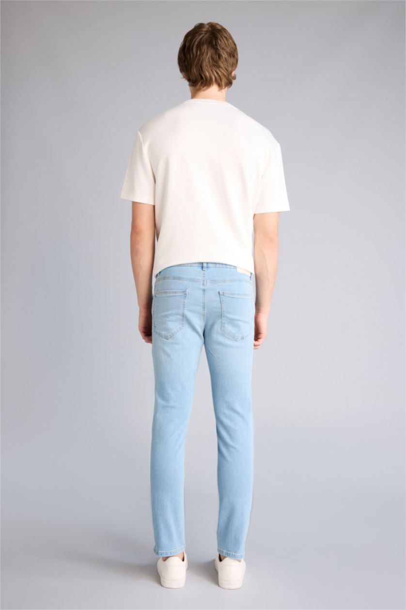 Man Light Blue Carlo Skinny Fit Extra Slim Fit Regular Waist Jeans