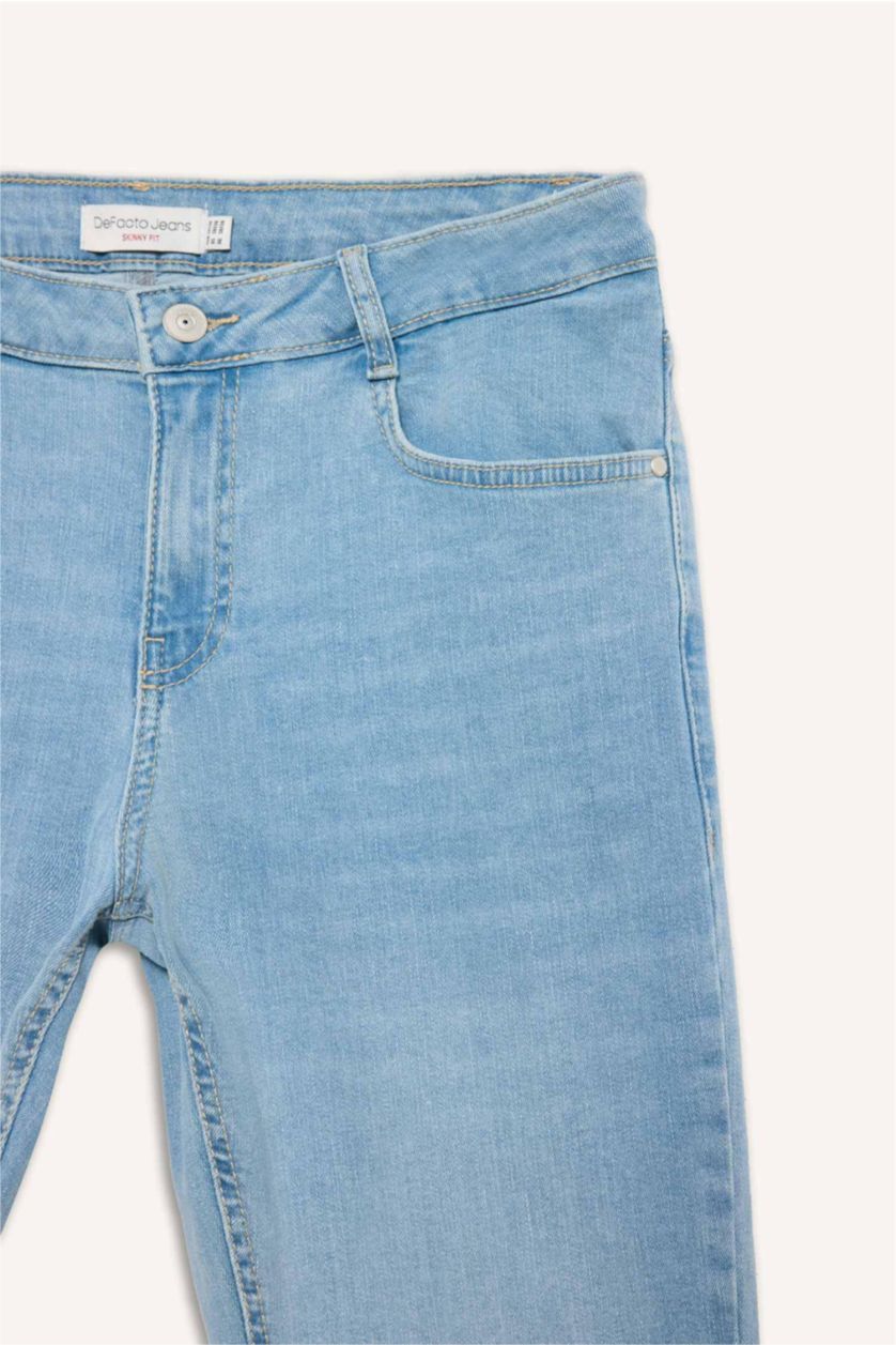 Man Light Blue Carlo Skinny Fit Extra Slim Fit Regular Waist Jeans