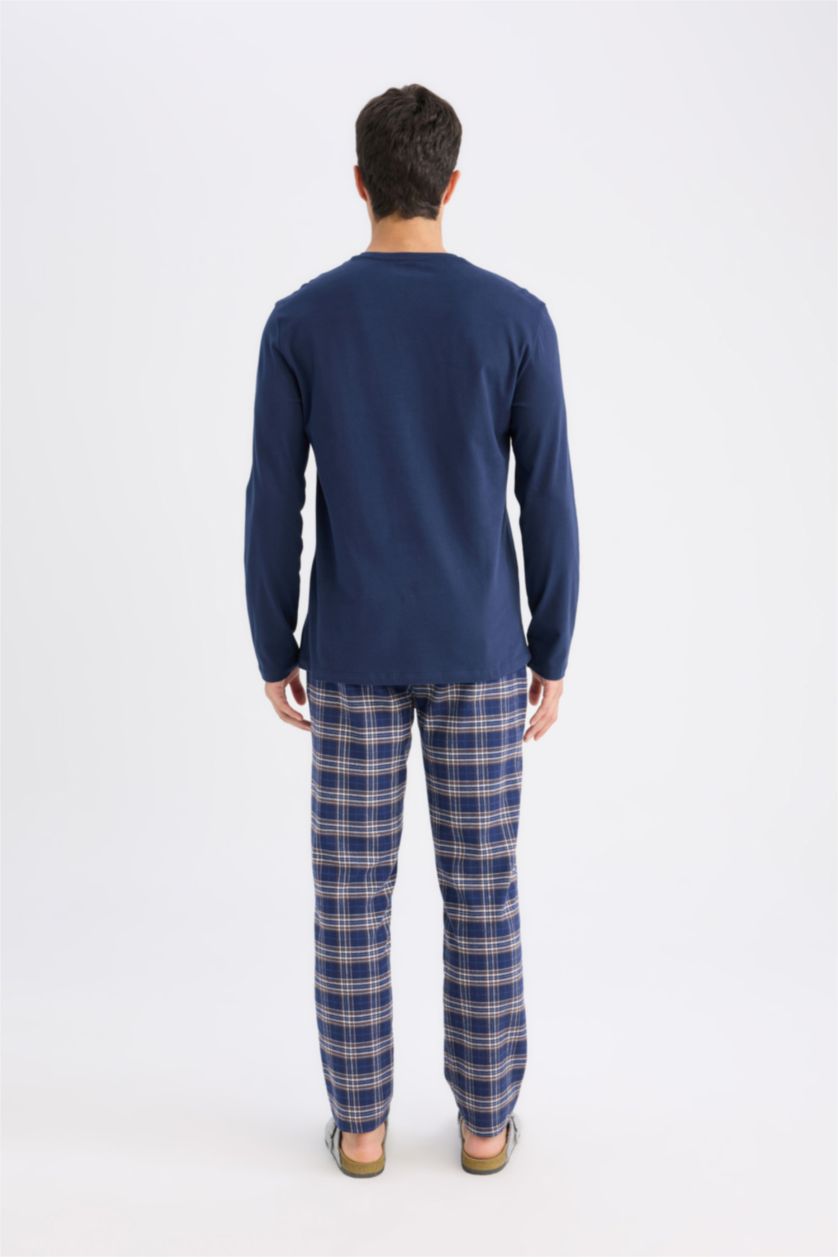 Men NAVY Flanel 2 piece Set