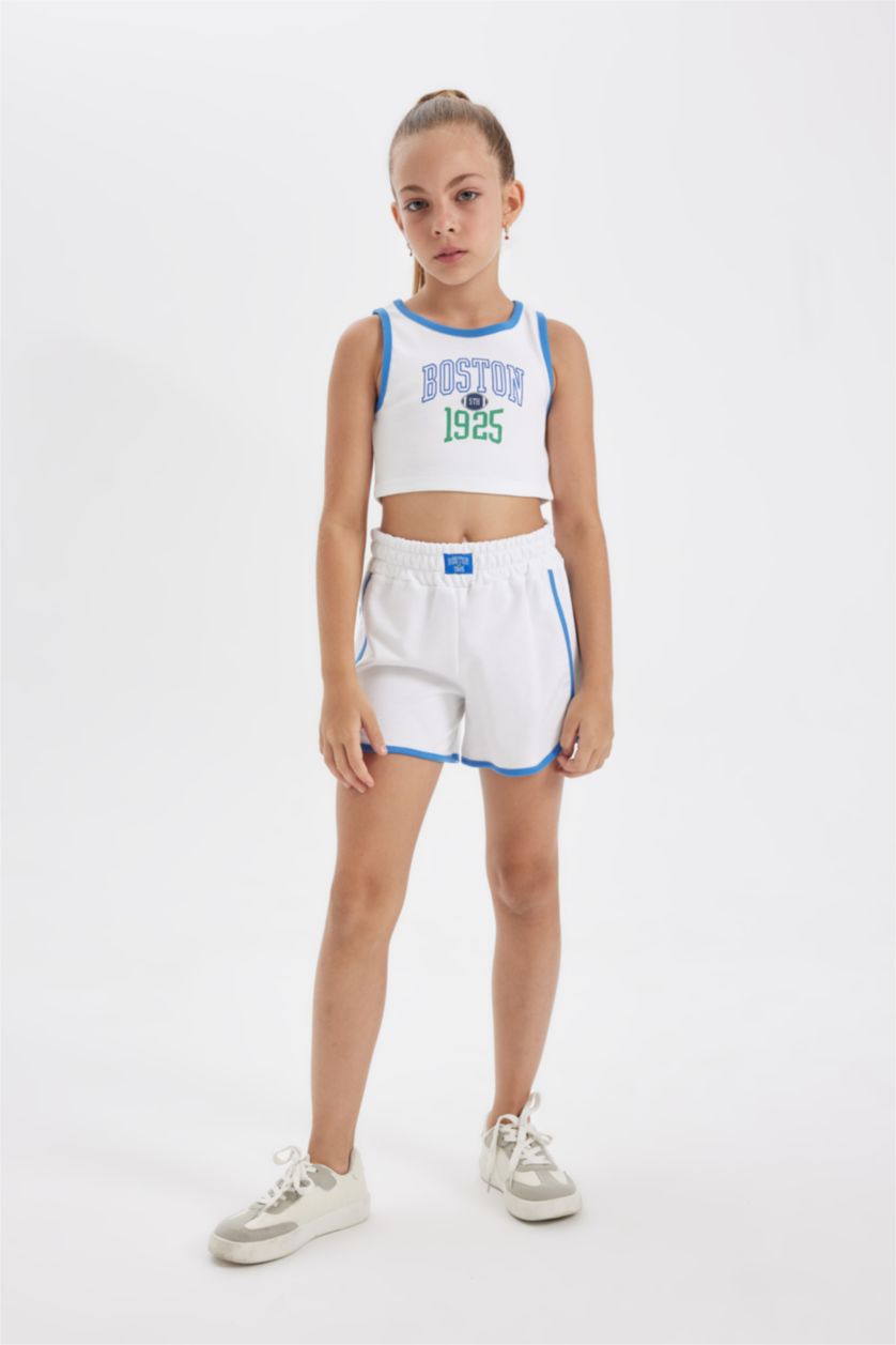 GIRLS & TEENS White Girl Ribbed Camisole 2 Piece Set