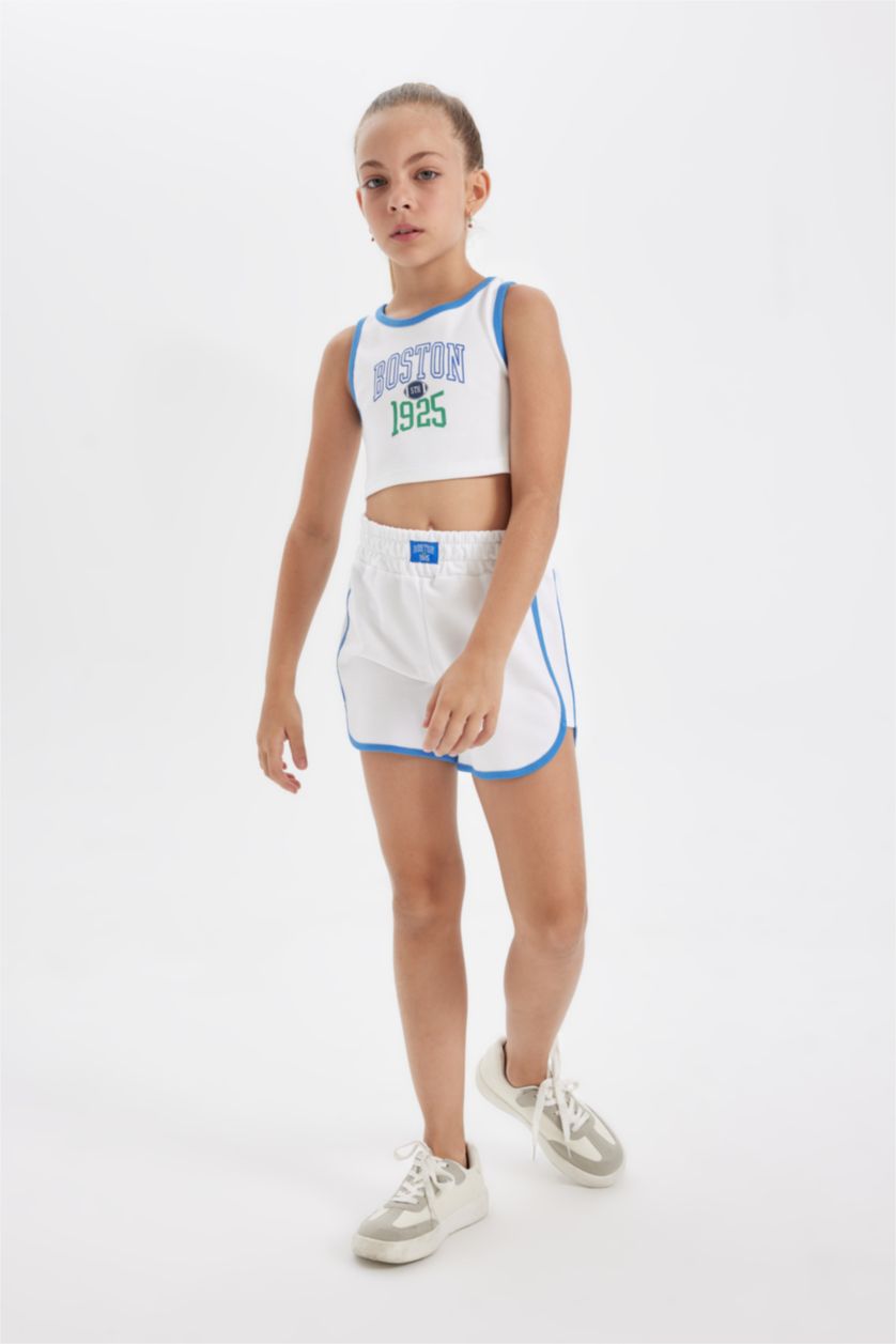 GIRLS & TEENS White Girl Ribbed Camisole 2 Piece Set