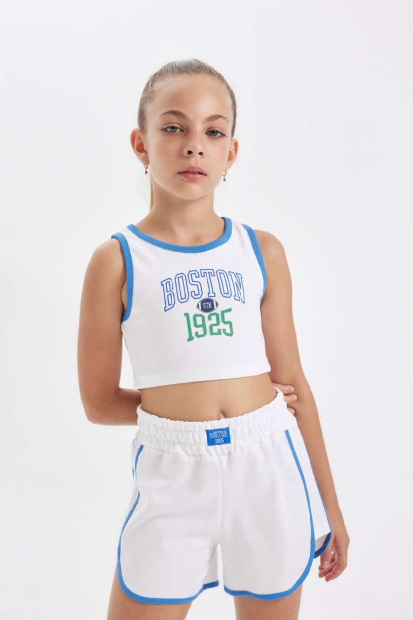 GIRLS & TEENS White Girl Ribbed Camisole 2 Piece Set