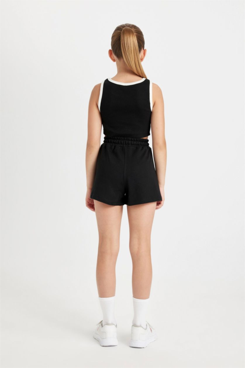 بنات أسود سيت بناتي تنورة وتيشيرت - قطعتين