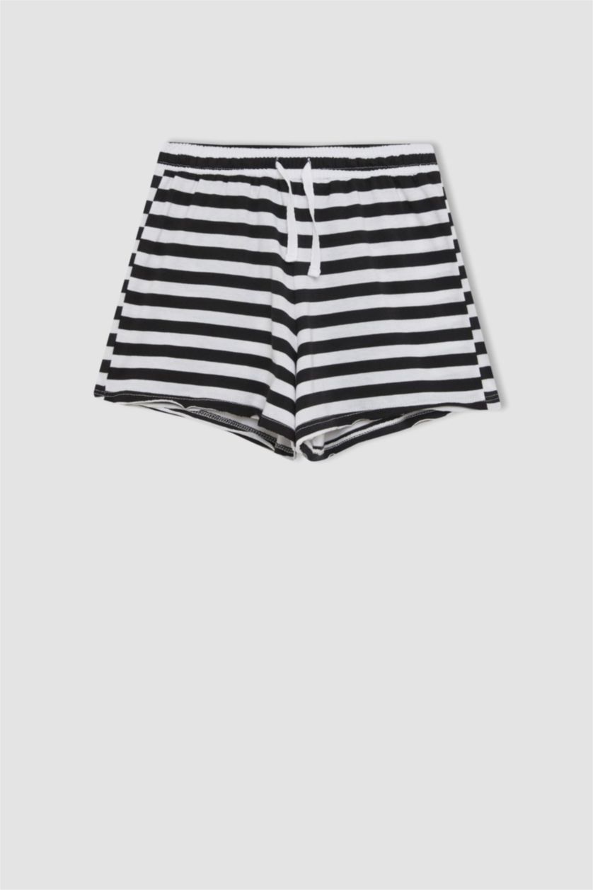 بنات أبيض طقم ديباردور بنات مخطط و شورت - قطعتين