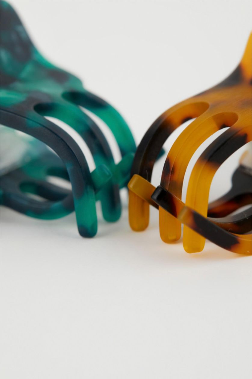 Kadın Karma 2'li Renkli Mandal Toka