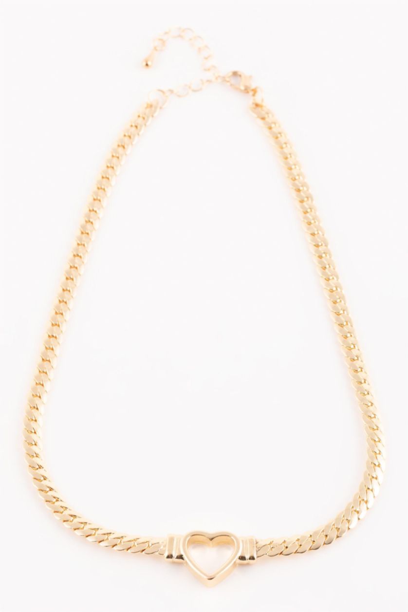 نساء Altın سلسلة نسائية ذهبي على شكل قلب