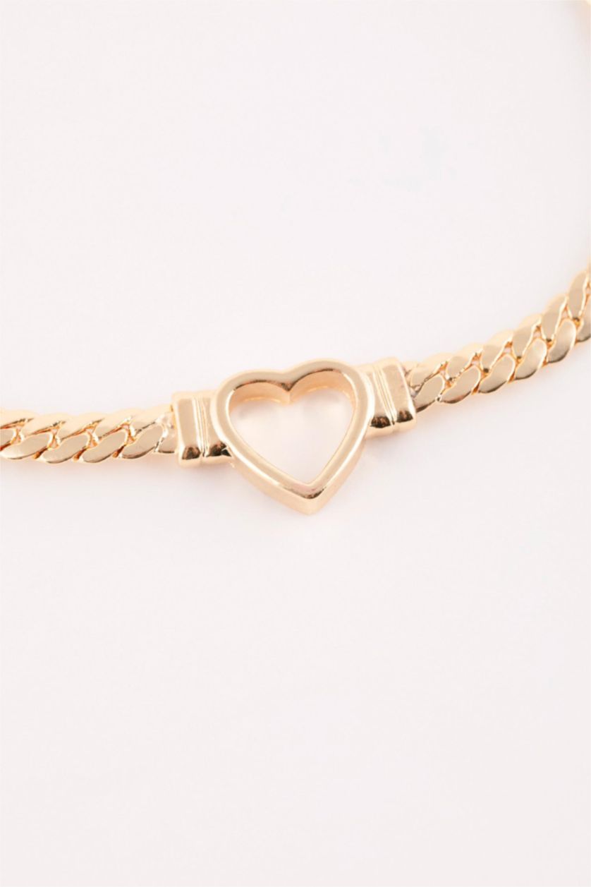 نساء Altın سلسلة نسائية ذهبي على شكل قلب